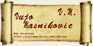 Vujo Masniković vizit kartica